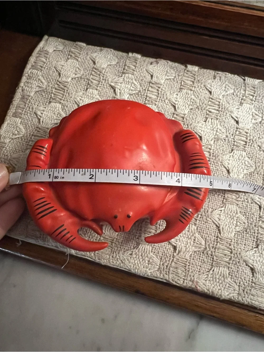 VINTAGE Mid Century Modern Lobster Crab Porcelain Dish Made in Czech Approx 5in.